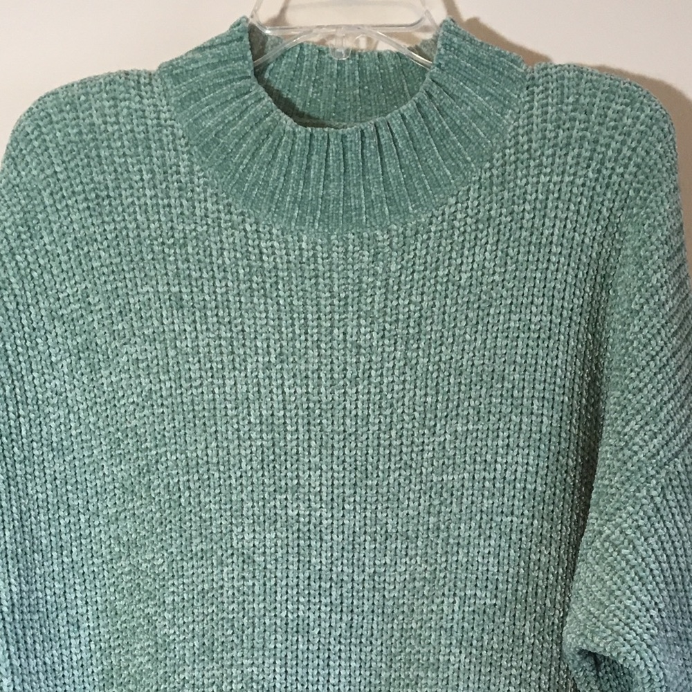 Oversized Sweater Knit Chenille Chunky Turtleneck - Picture 2 of 6